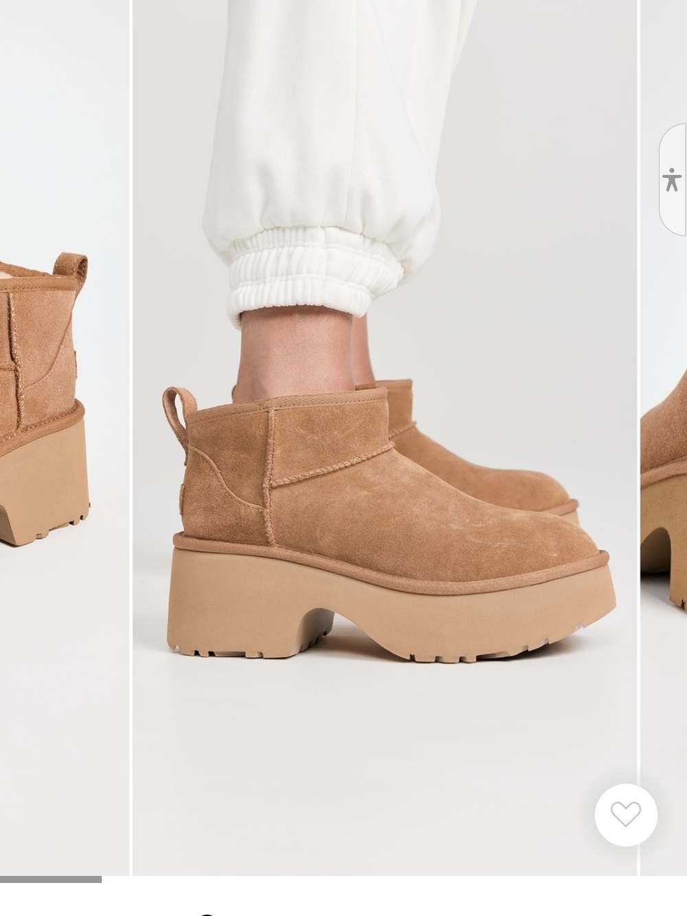 UGG Tan Suede Platform Ankle Boots